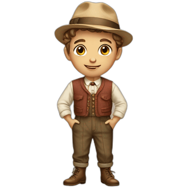 boy in vintage clothes emoji