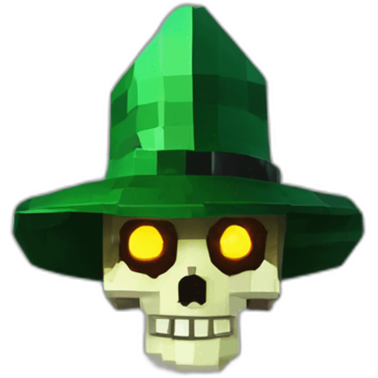 Pixel Minecraft Fedora Halloween Witcher Skeleton Diamond Obsidian Emerald Flame Shiny Glow Reward Legendary Unique Epic Mystery emoji