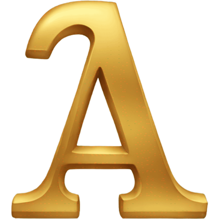 Letter A gold emoji