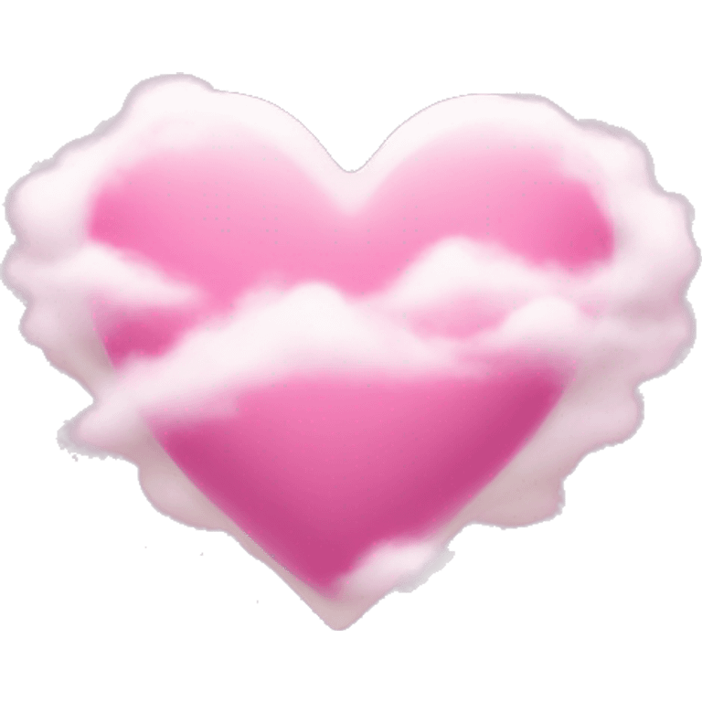 pink heart in clouds  emoji