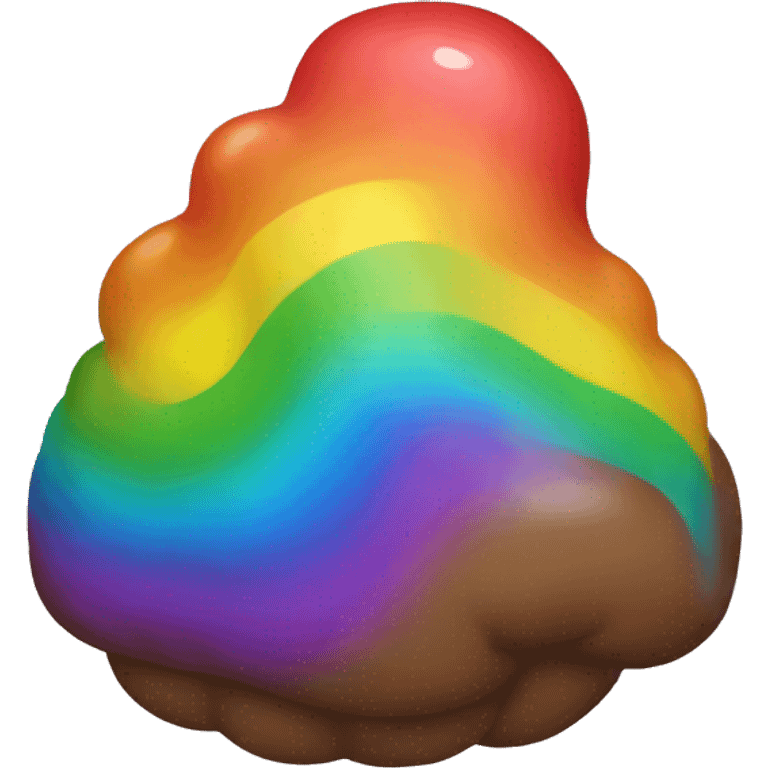 rainbow poo emoji