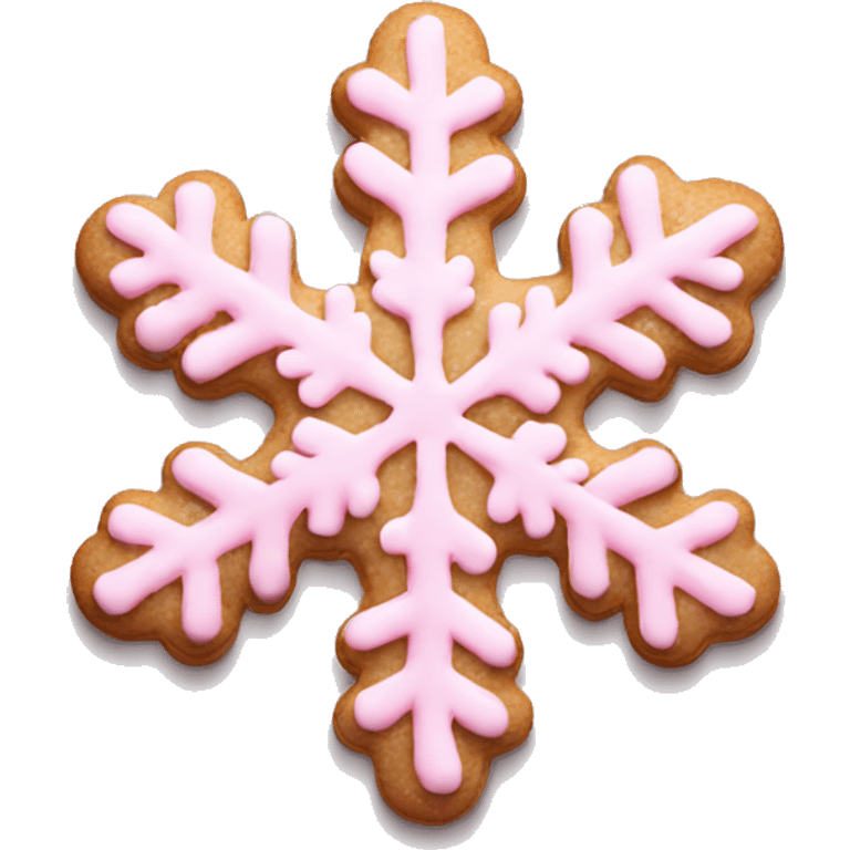 light pink snowflake cookie emoji