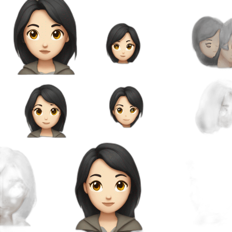 Whitney Lau, dark hair, chinese, woman, shrug emoji