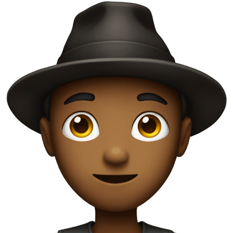 mysterious boy in a hat emoji