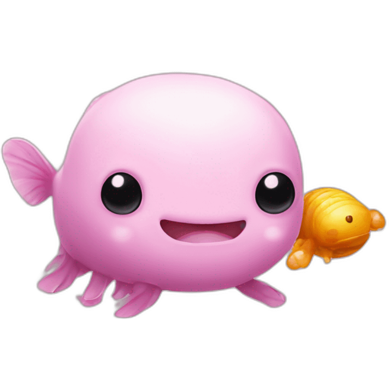 axolotl and candy emoji