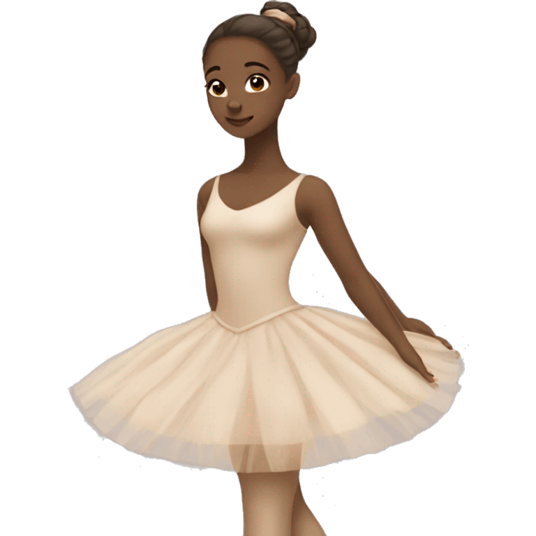 Aesthetic ballerina in beige dress  emoji