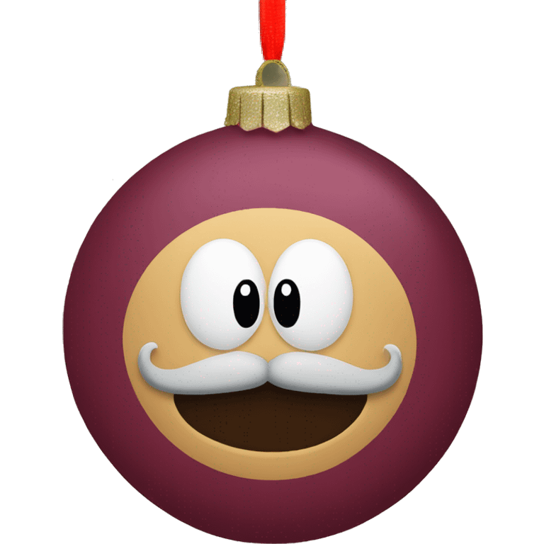 Burgundy Christmas ornament  emoji