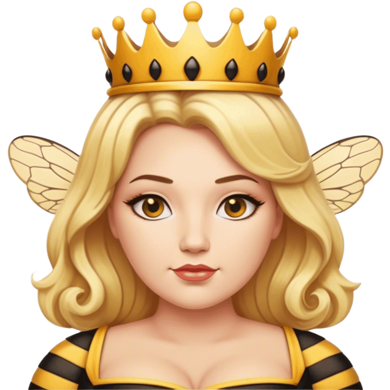 queen bee plus size women blond hair emoji