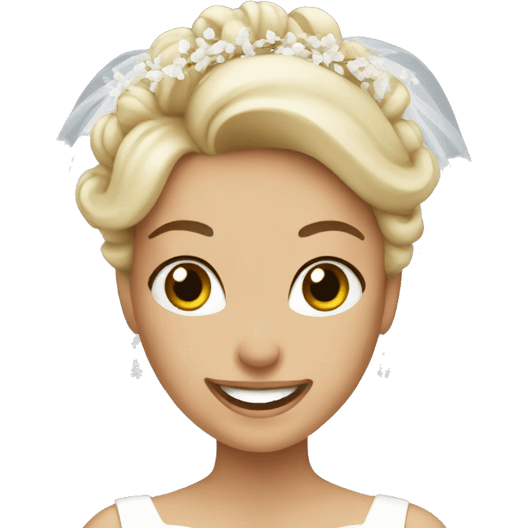 Happy bride emoji