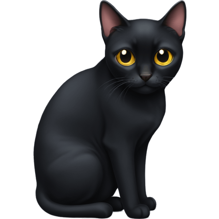 Bombay cat with rounder face emoji