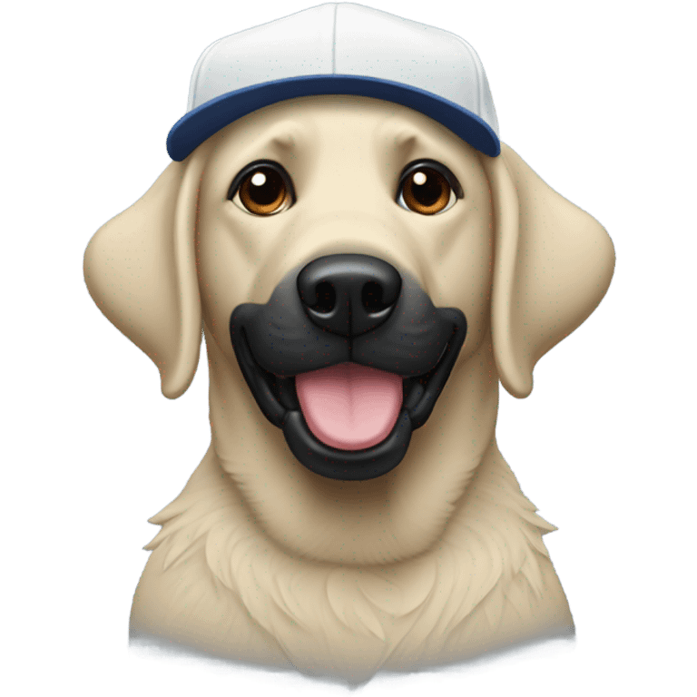 Black lab in mlb hat emoji