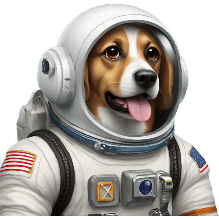 Astronaut dog emoji