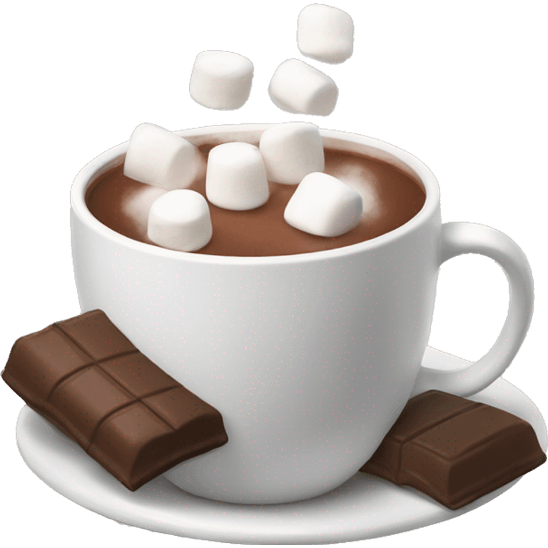 hot chocolate with marshmallows  emoji