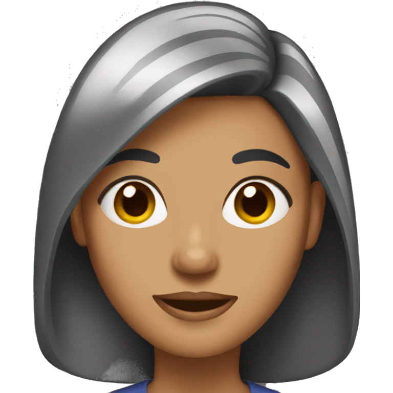 woman with shaving dark hair emoji