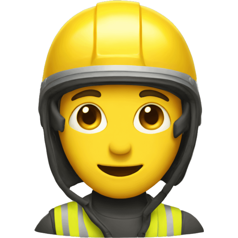 yellow helmet
 emoji