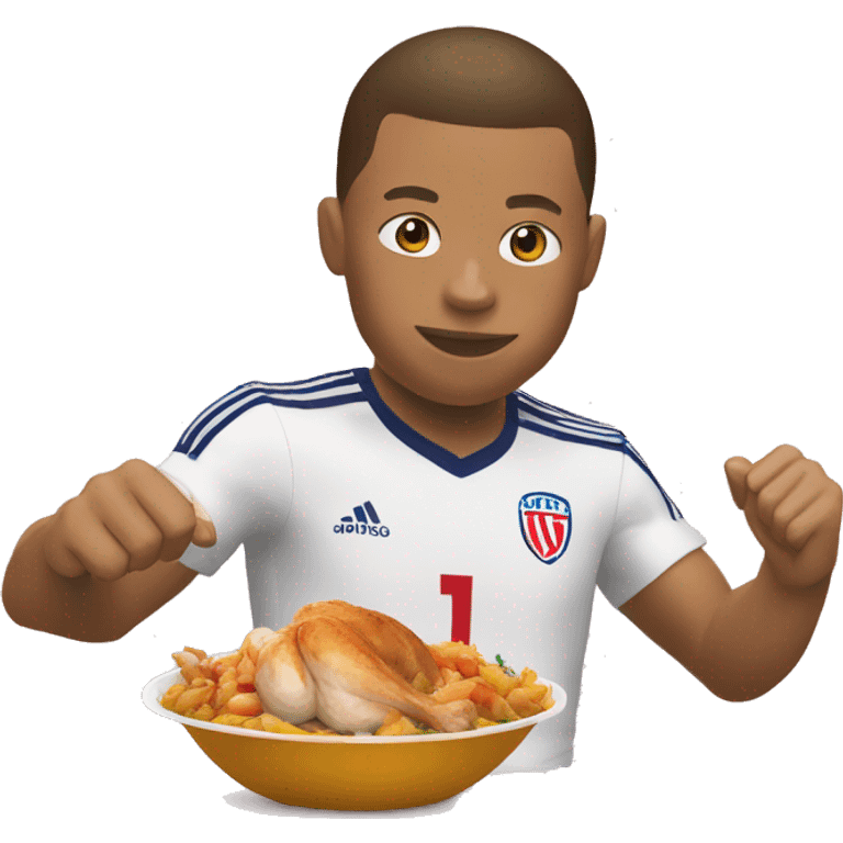 Mbappé qui mange du poulet  emoji