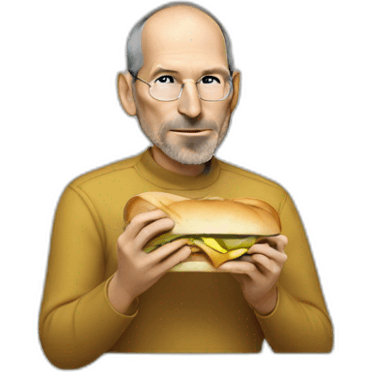 Steve jobs eating sandwich emoji