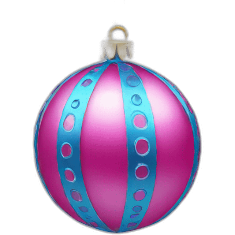 pink blue bauble emoji