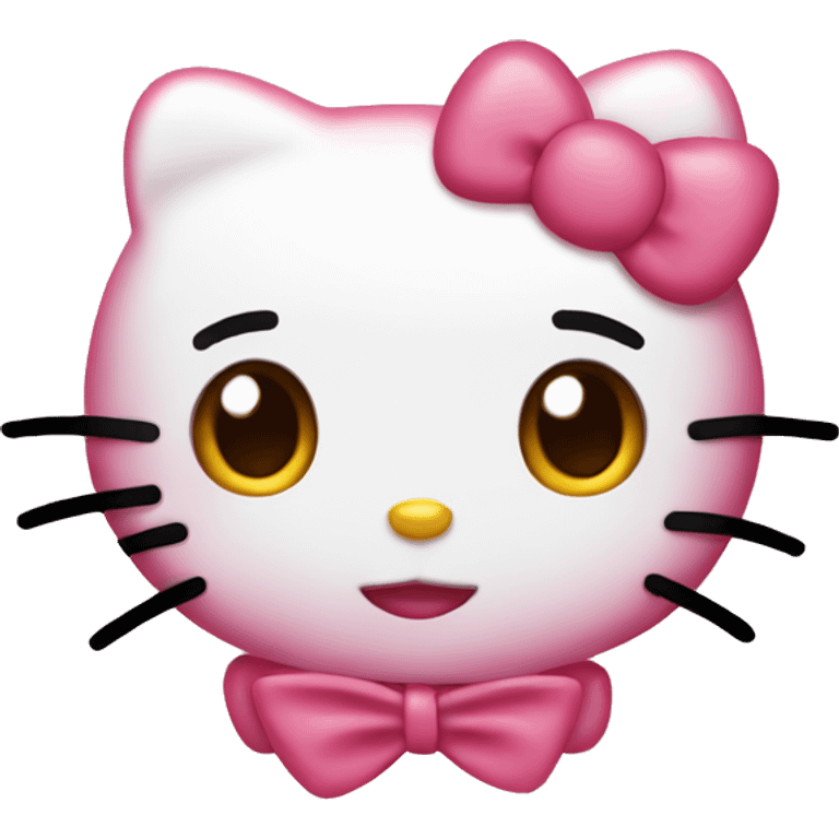 hello kitty with heart eyes emoji