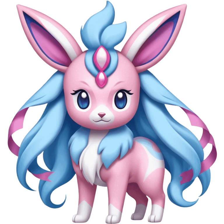 Colorful Sylveon-Suicune-hybrid emoji