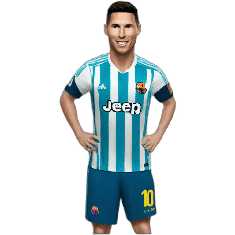 Ronaldo avec messi emoji