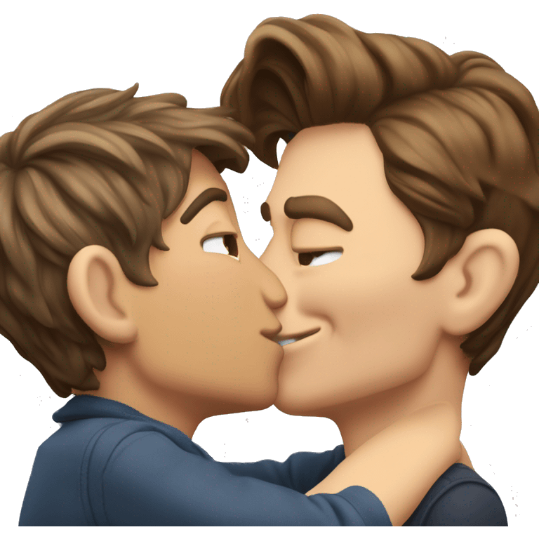 Leonardo Di Caprio kissing Tom Holland emoji