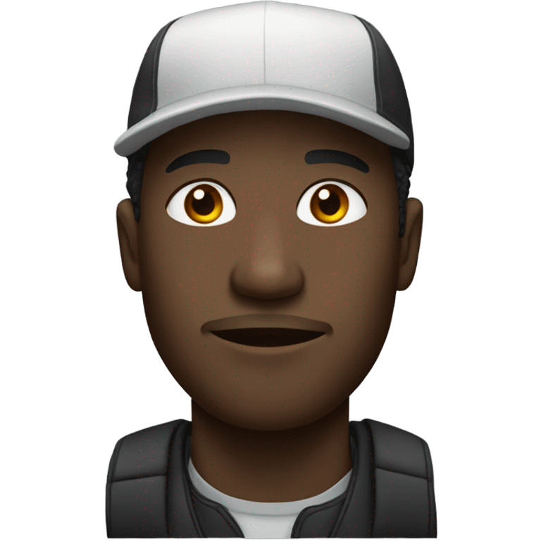 black man in cap emoji