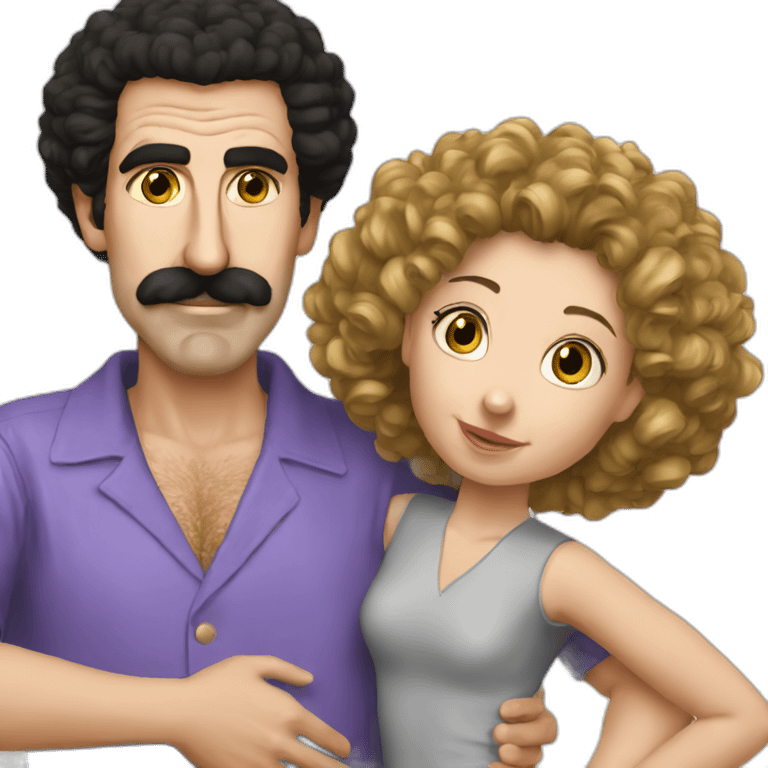 borat hugs russian girl emoji