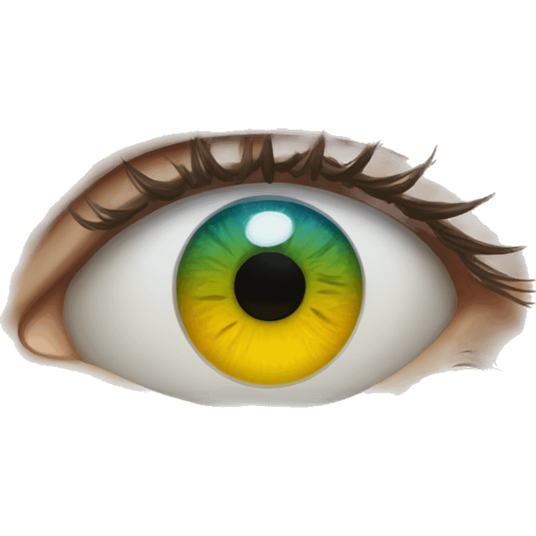 realistic colourful eye emoji