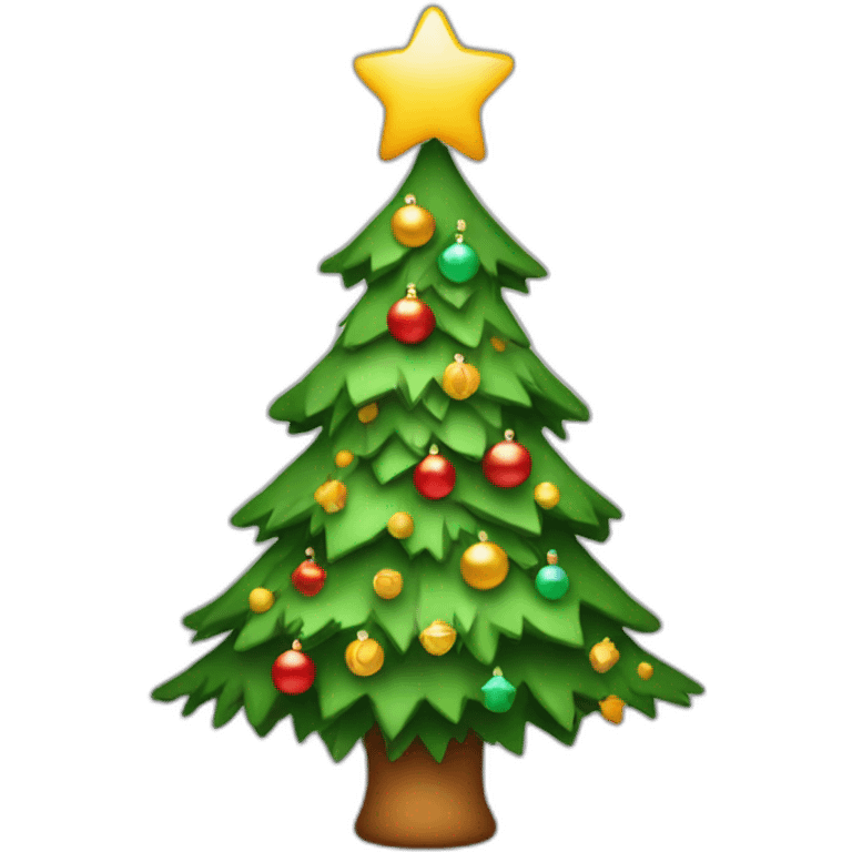 Christmas-tree-decorated emoji