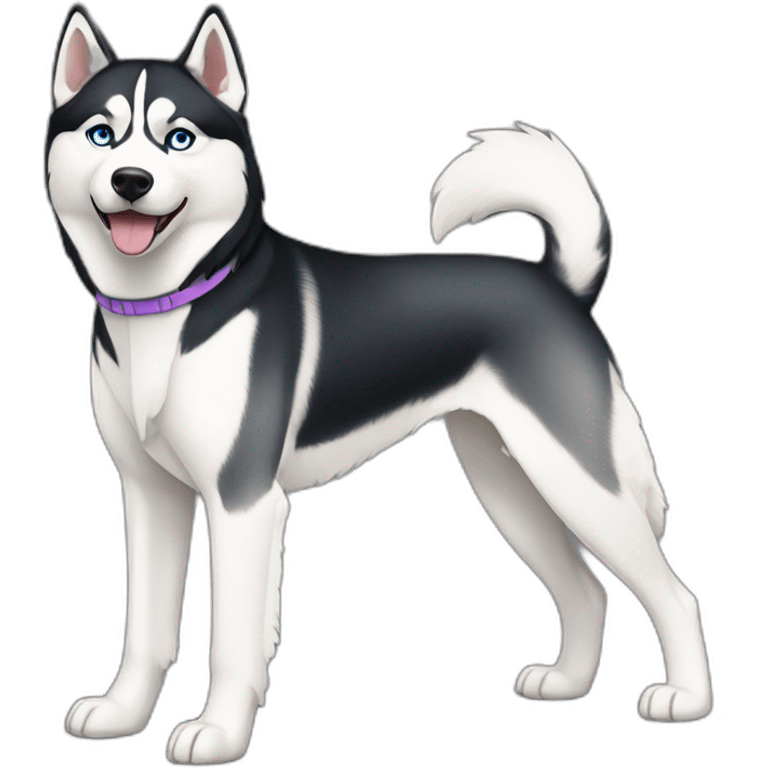 Full body Siberian husky emoji