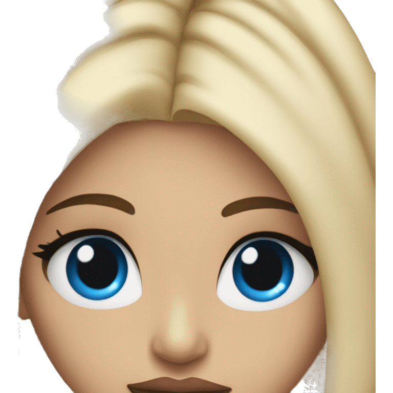 blonde kylie jenner with blue eyes emoji