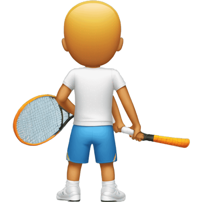 racquet player's back symmetric emoji