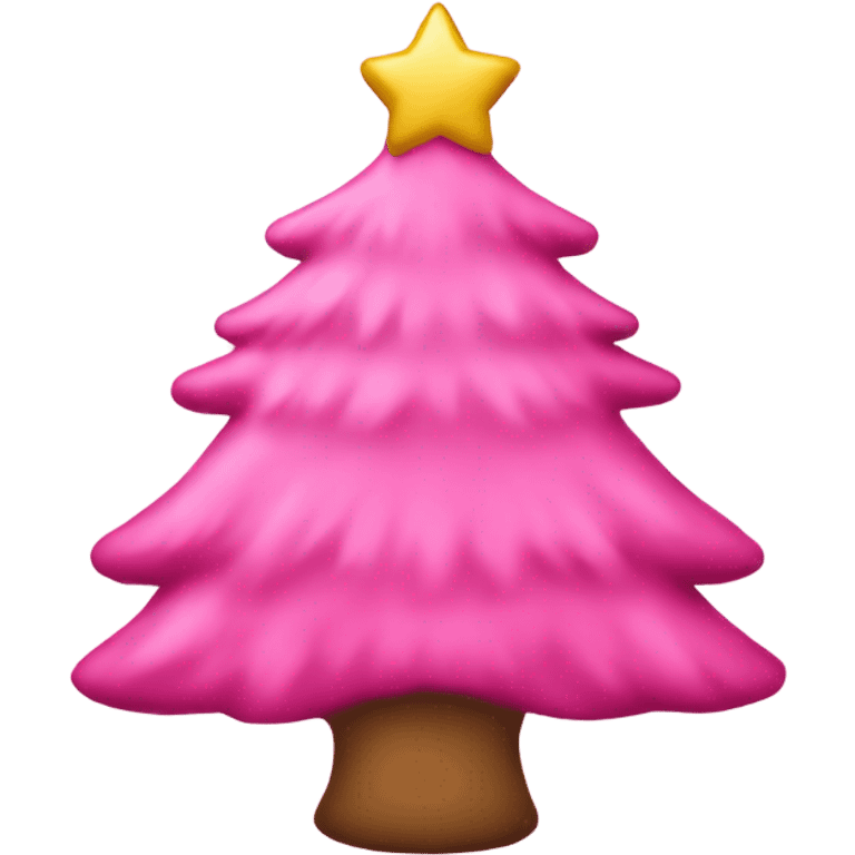 Pink Christmas tree emoji