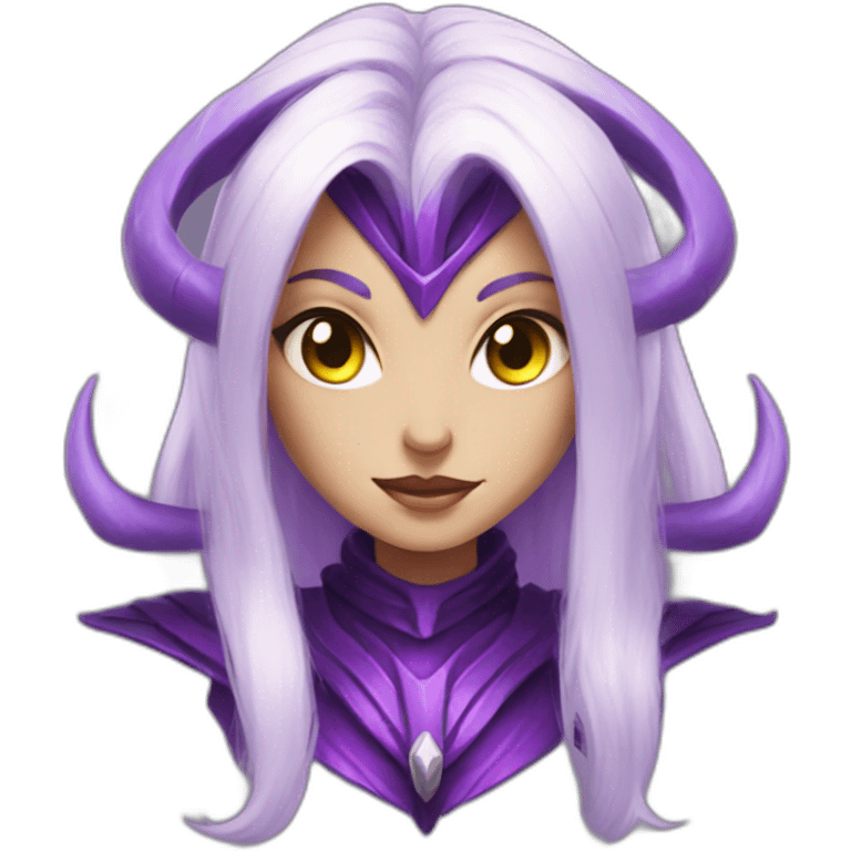 Syndra with purple eyes emoji