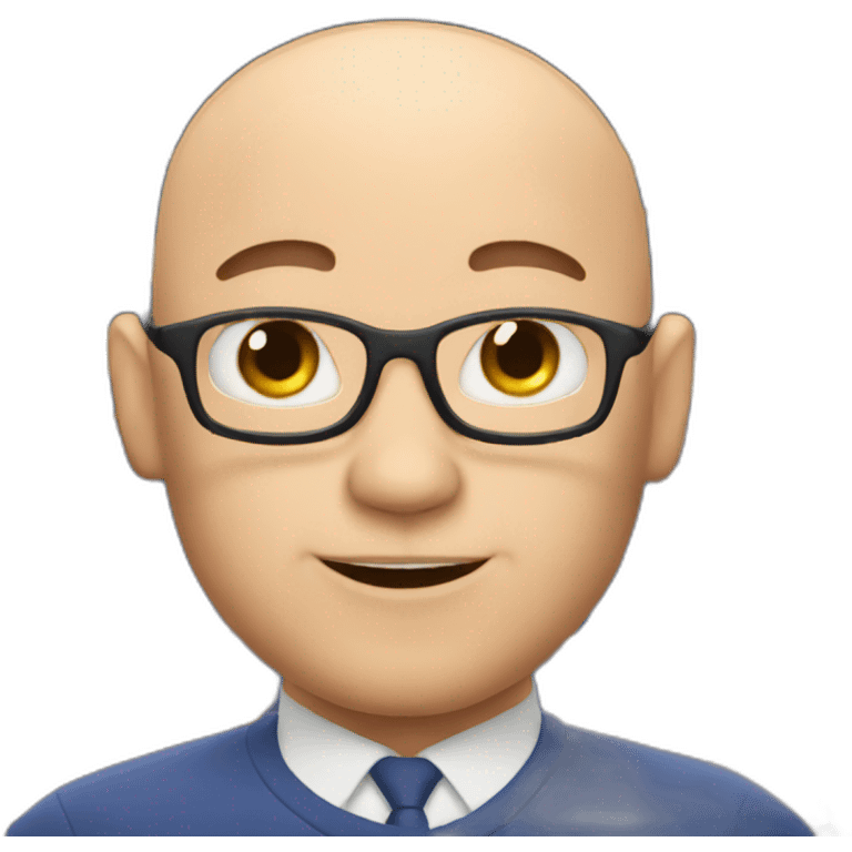 bald memoji with stars around him emoji