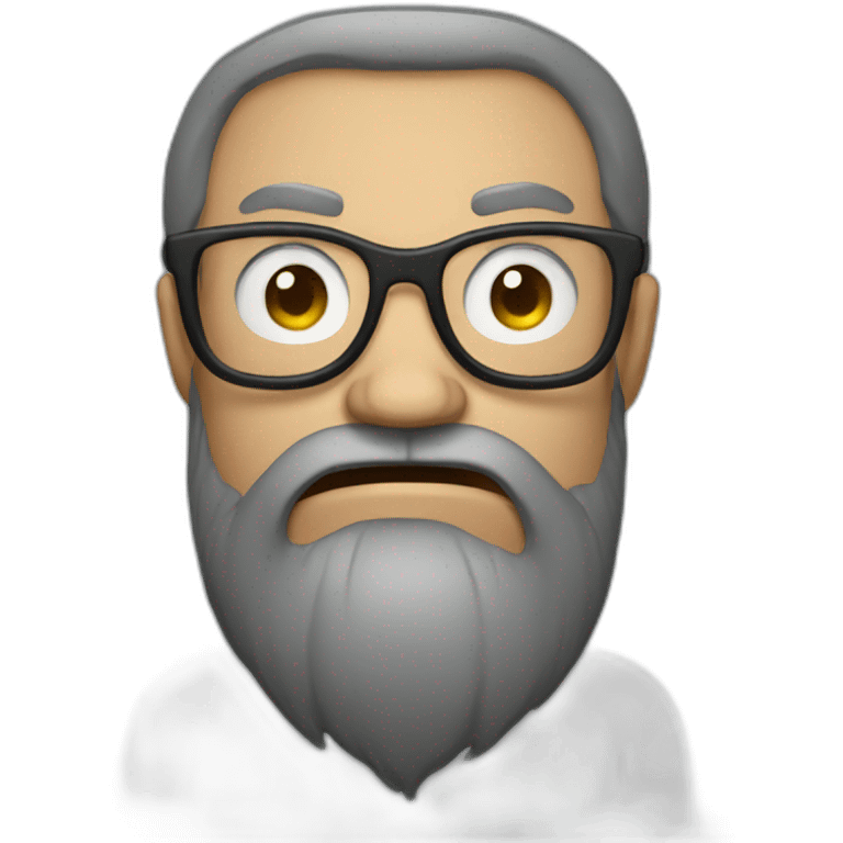 angry bearded man with glasses emoji