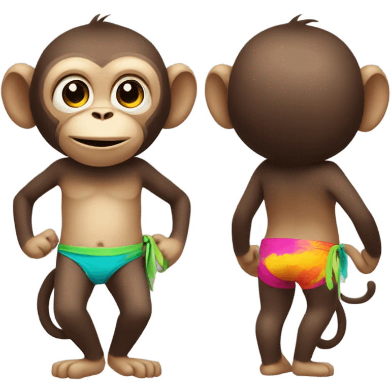 Monkey with a bikini on  emoji