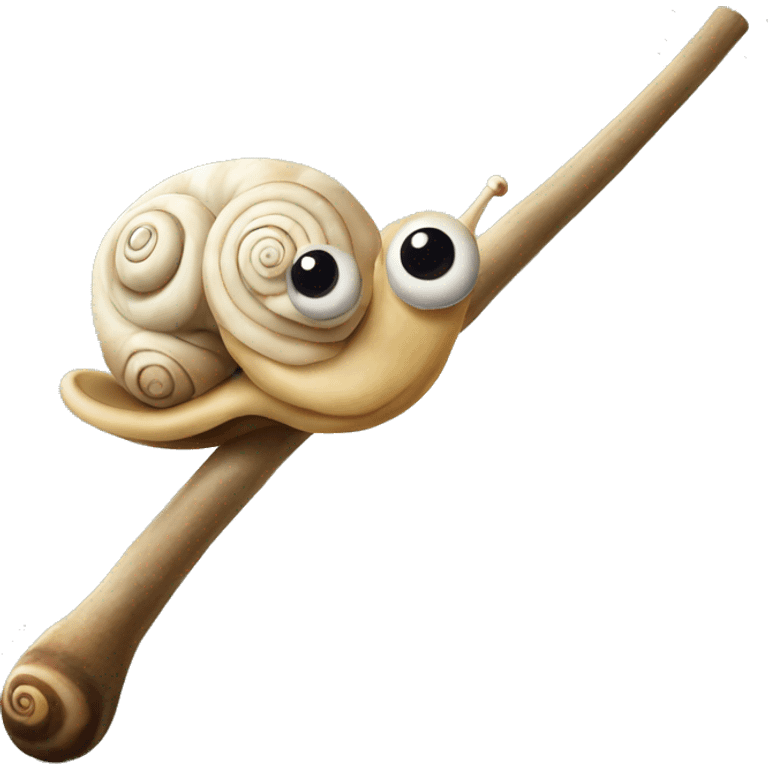 snail with a long stick with and eye on it emoji