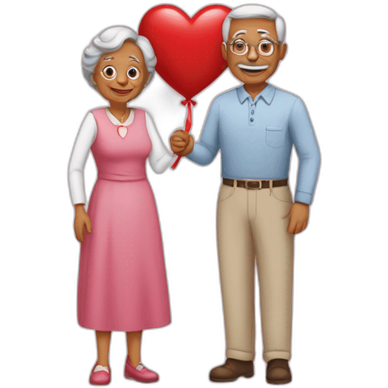 Grandparents in Day St Valentines  emoji