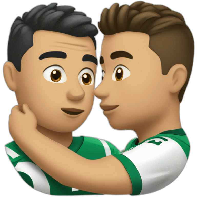 Cristiano Ronaldo kissing emoji