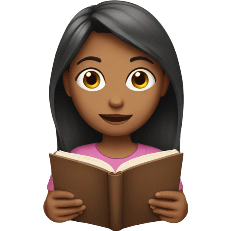 Girl reading emoji