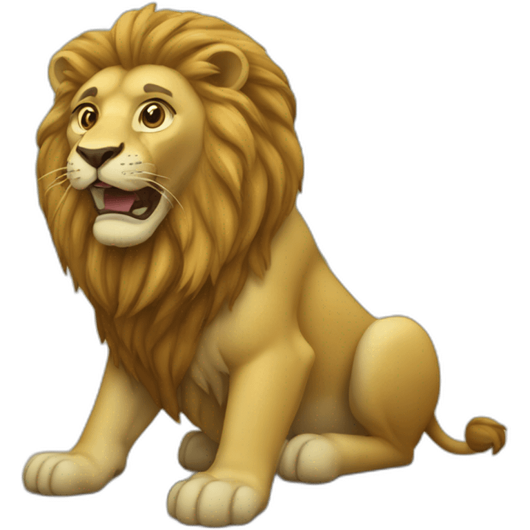 Caca sur un lion emoji