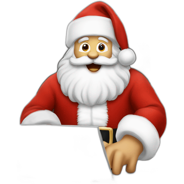 santa claus with laptop emoji