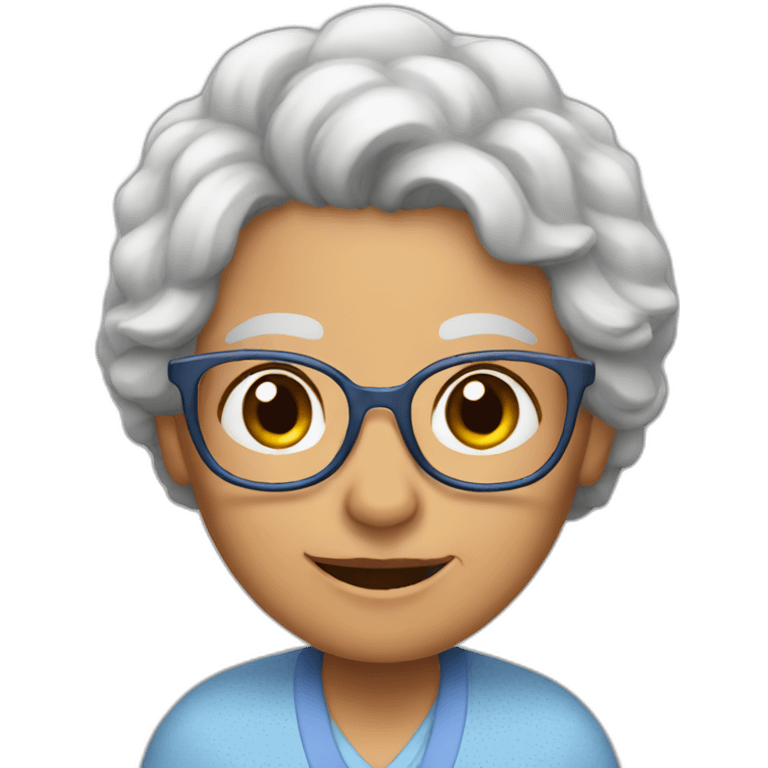 Grandma says hello emoji