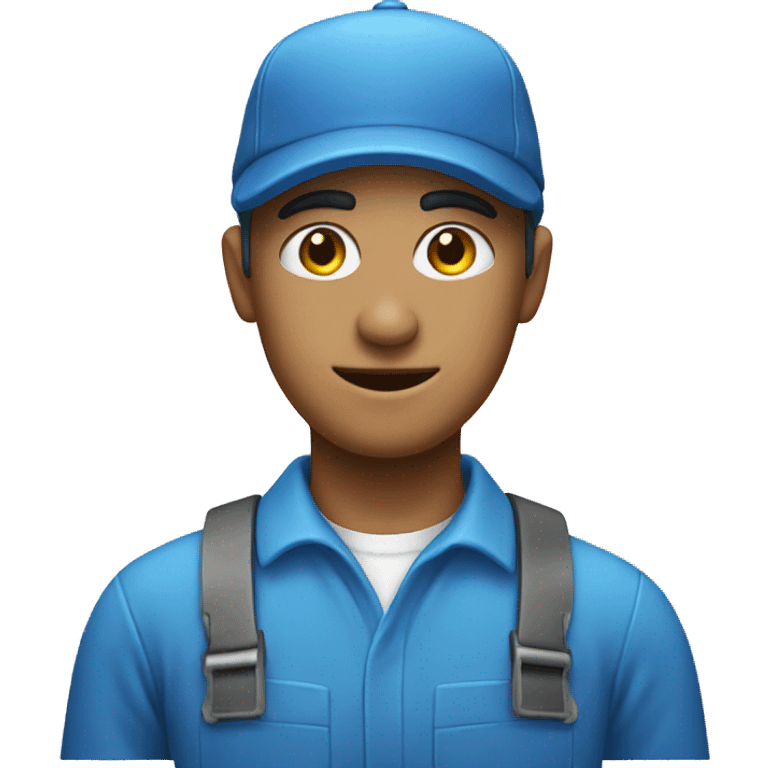 cleaner with blue hat emoji