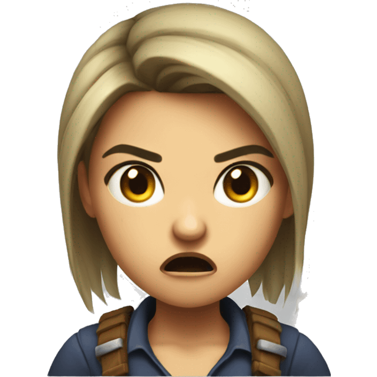 Angry gamer girl emoji