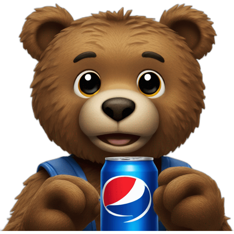 Freddy bear with Pepsi  emoji