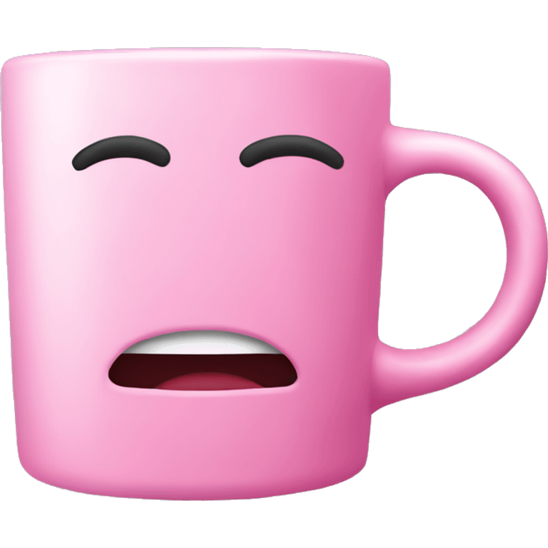 Pink mug emoji