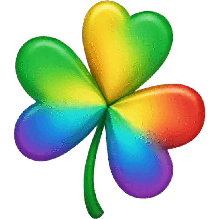 rainbow clover emoji